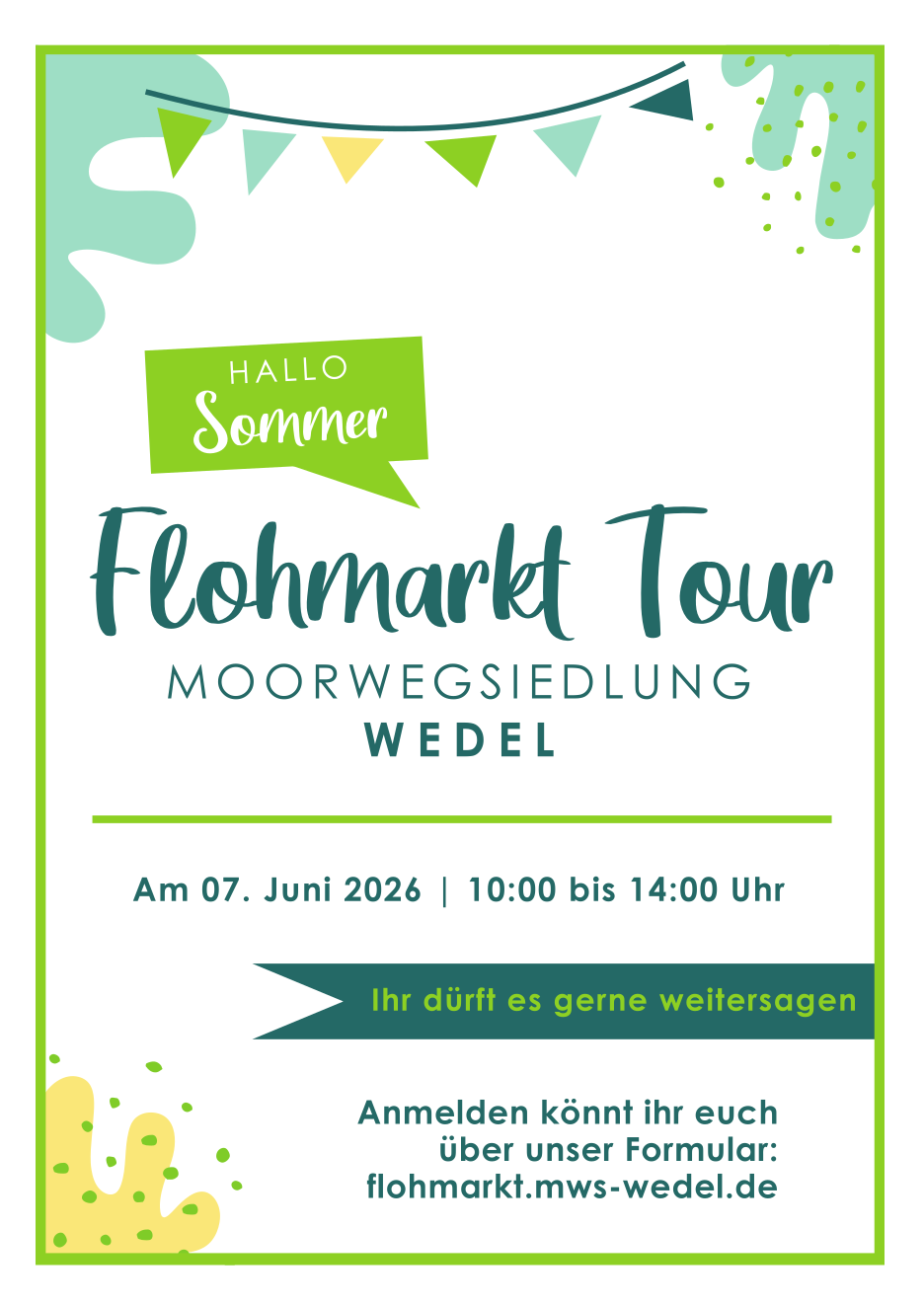 Plakat zum Flohmarkt 2026 mit Datum