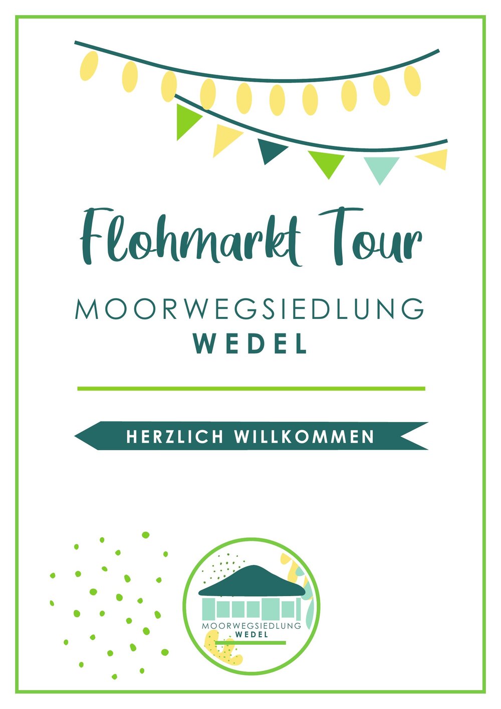 Flohmarkt-Tour-Plakat ohne Datum, Version links
