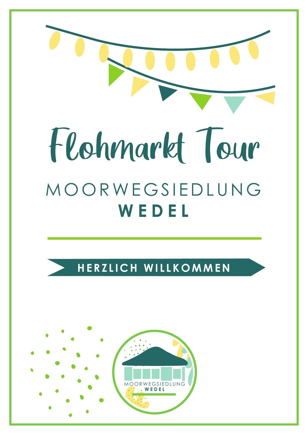 Flohmarkt-Tour-Plakat ohne Datum, Version rechts